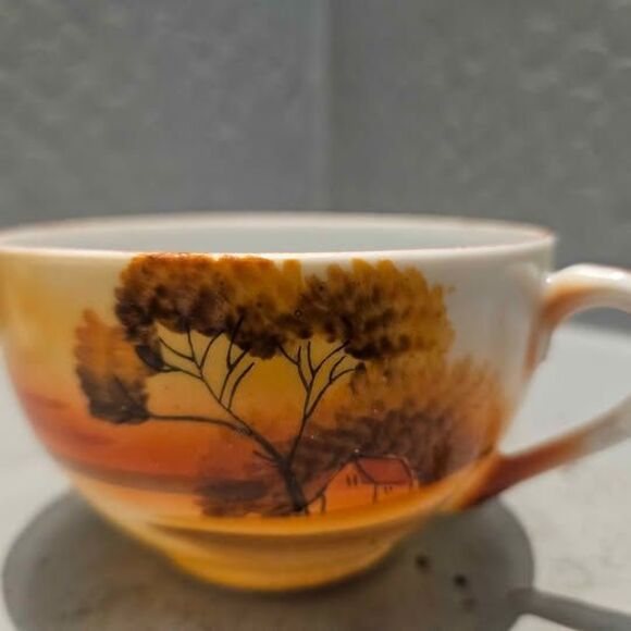 Ceramic Teacup Japanese Hand Painted - Picture 1 of 5